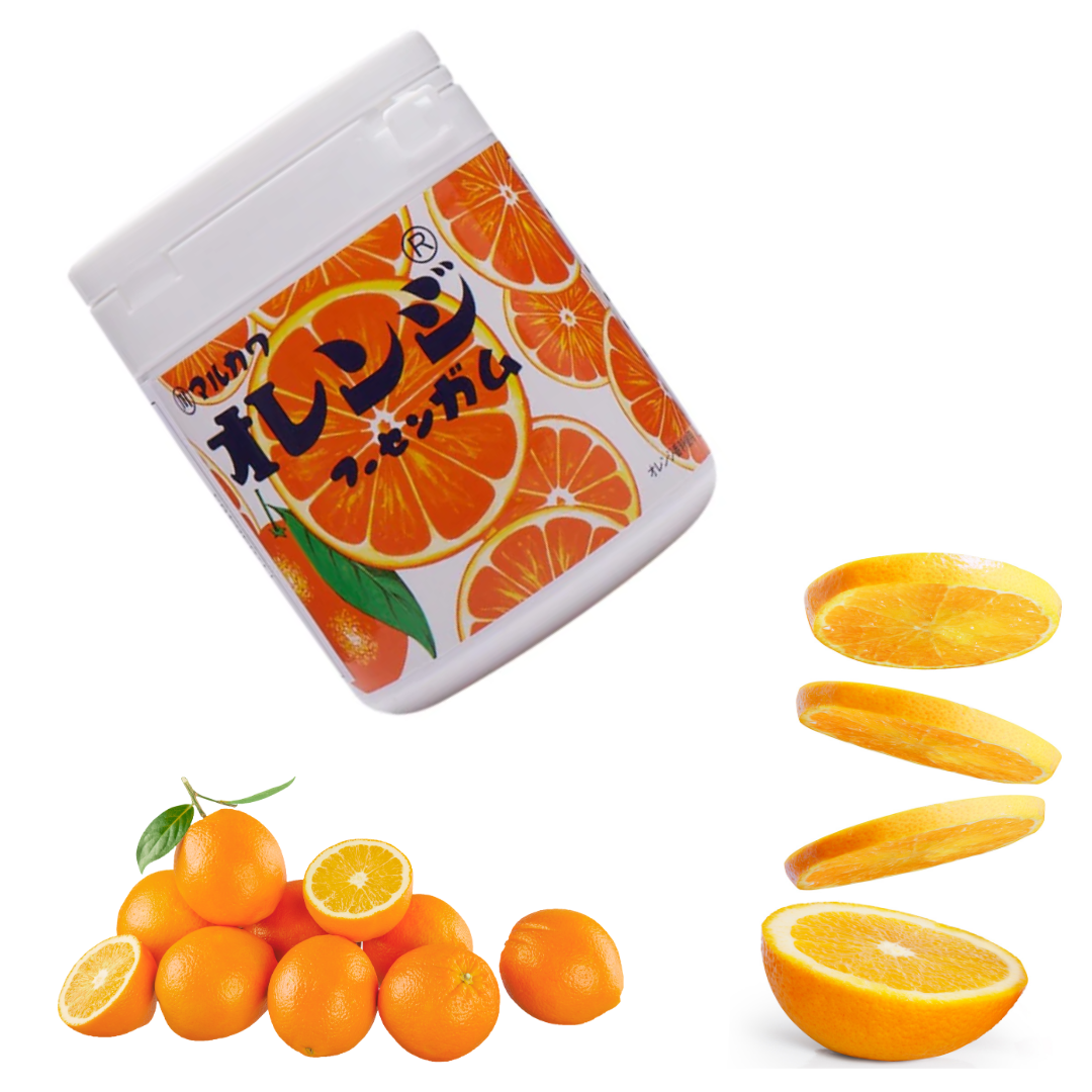 Pack 4 Botellas Chicle Mármol Naranja Marukawa 130 Gr - Kenko Foods