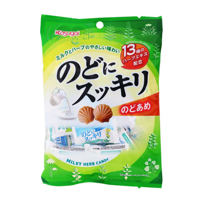 Caramelos Leche Hierba Alivia Garganta Kasugai Seika 125 Gr