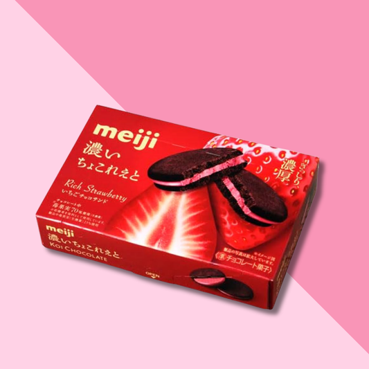 Galletas Chocolate Fresa Meiji 96 Gr - Kenko Foods