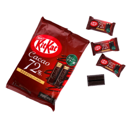 Chocolates Mini Kit Kat 72% Cacao Nestle Japón 170 Gr 12 Unid.