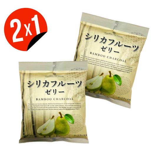 Pack 2x1 Gelatina Frutas Sílice Pera 80 Gr